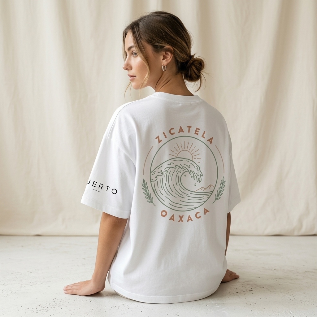 Zicatela white tee — studio